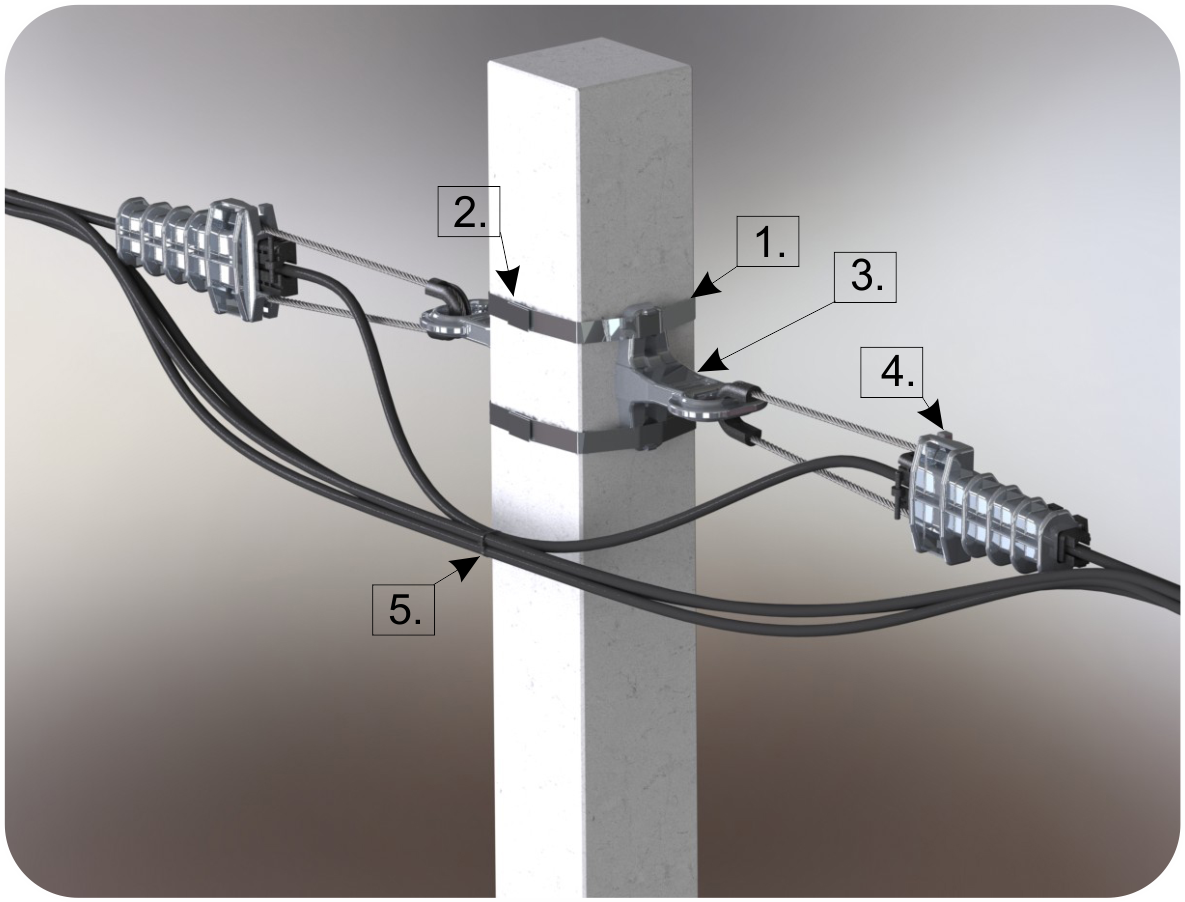 Как выполнить монтаж сип кабеля от столба к дому