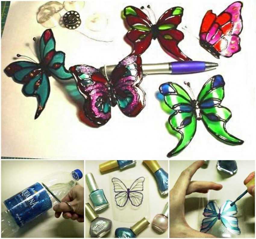Изготовления бабочки из пластиковой бутылки своими руками: применение +фото и видео