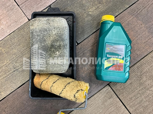Как очистить тротуарную плитку от цемента и других загрязнений
