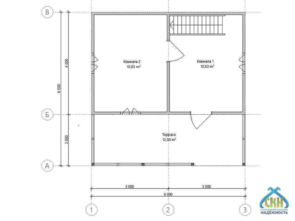 Проект дома 6 на 8 | планировки домов 6 на 8 одноэтажных и двухэтажных