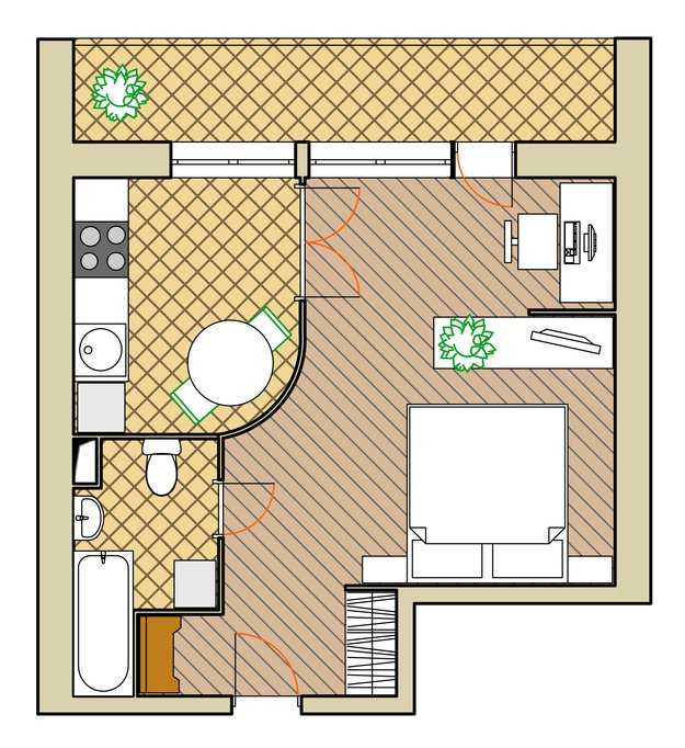 Одноэтажный дом 10×10: планировка комнат, варианты проектов