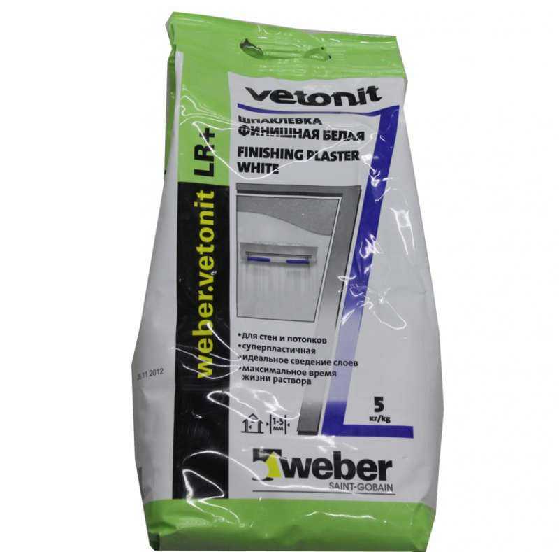 Шпатлевка полимерная weber-vetonit lr + белый 20 кг