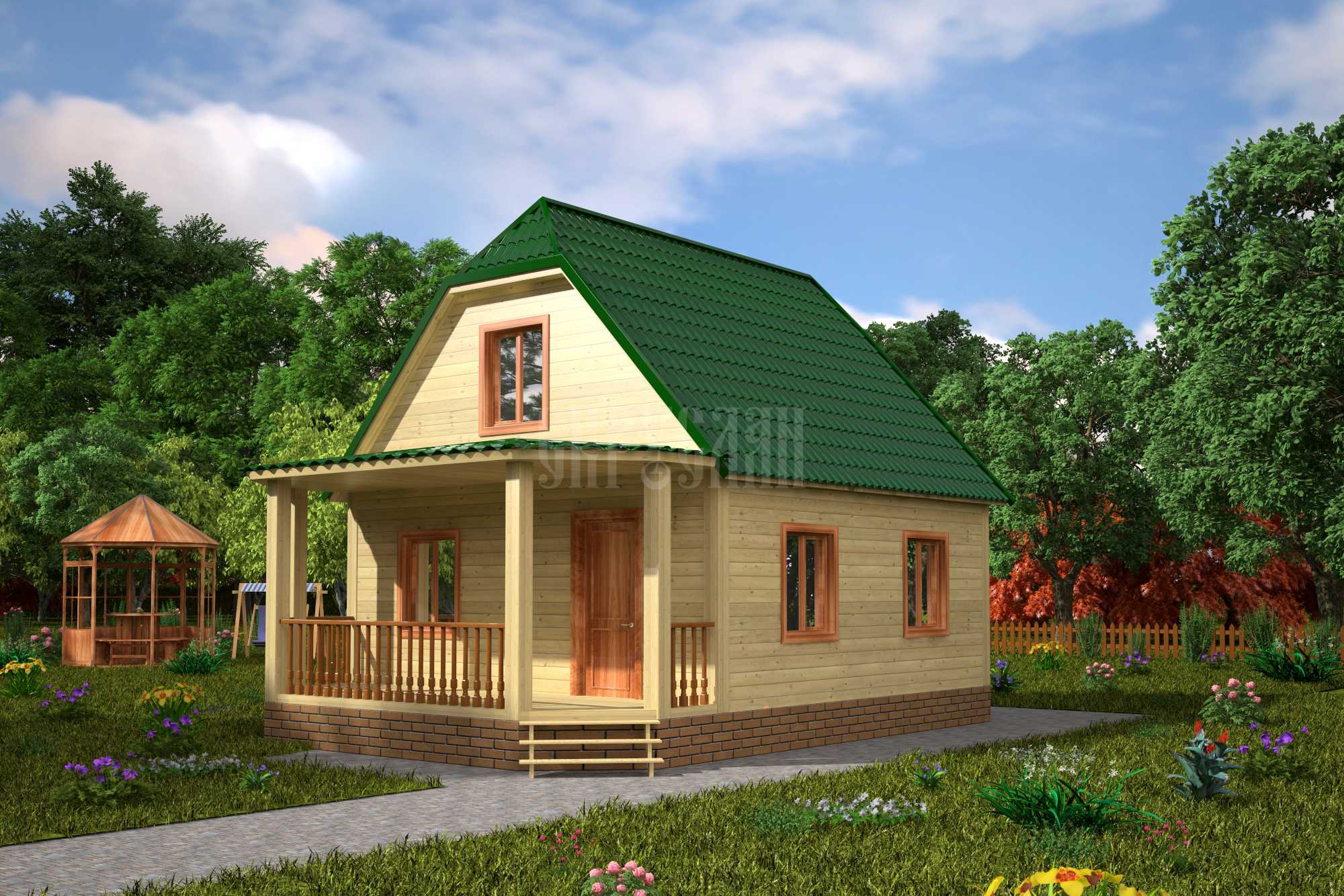 Дом с террасой: особенности конструкции, правила возведения, проекты