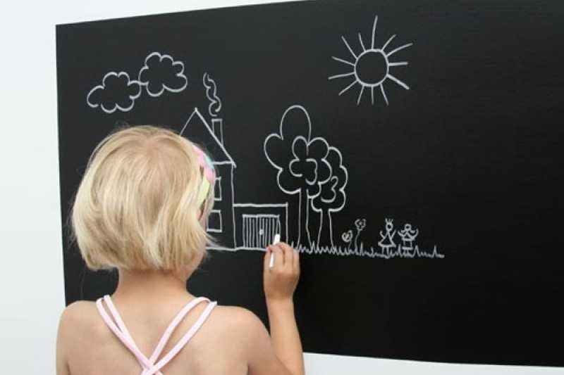 Обои для рисования мелом на стенах в детскую: инструкция по выбору, видео и фото