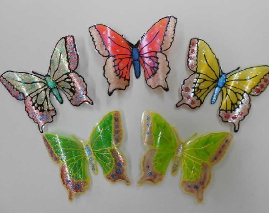 Пошаговое изготовление бабочки из пластиковой бутылки