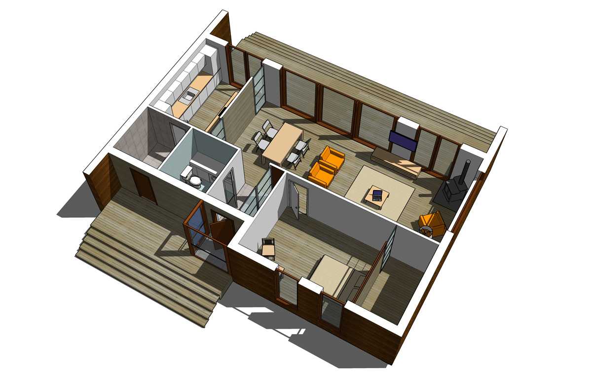 Проекты одноэтажных домов: бесплатные проекты, чертежи, фото