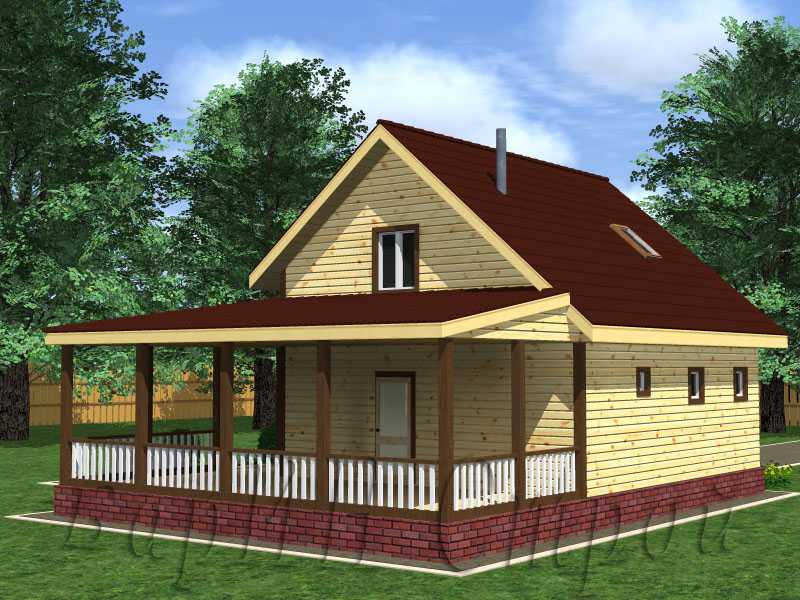 Как построить загородный дом с террасой и верандой