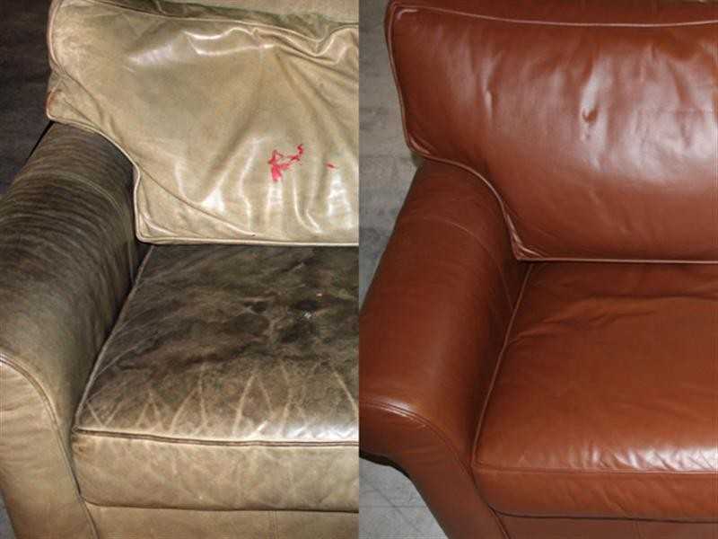 Как самостоятельно отремонтировать кожаный диван