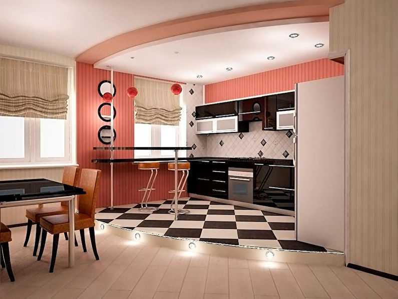 Интерьер кухни совмещенной с гостиной (180+ фото дизайна)