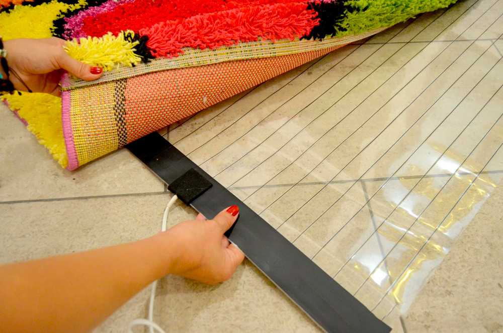 Мобильный теплый пол под ковер на деревянный пол, инфракрасный переносной коврик с подогревом под палас, пленочный электрический пол