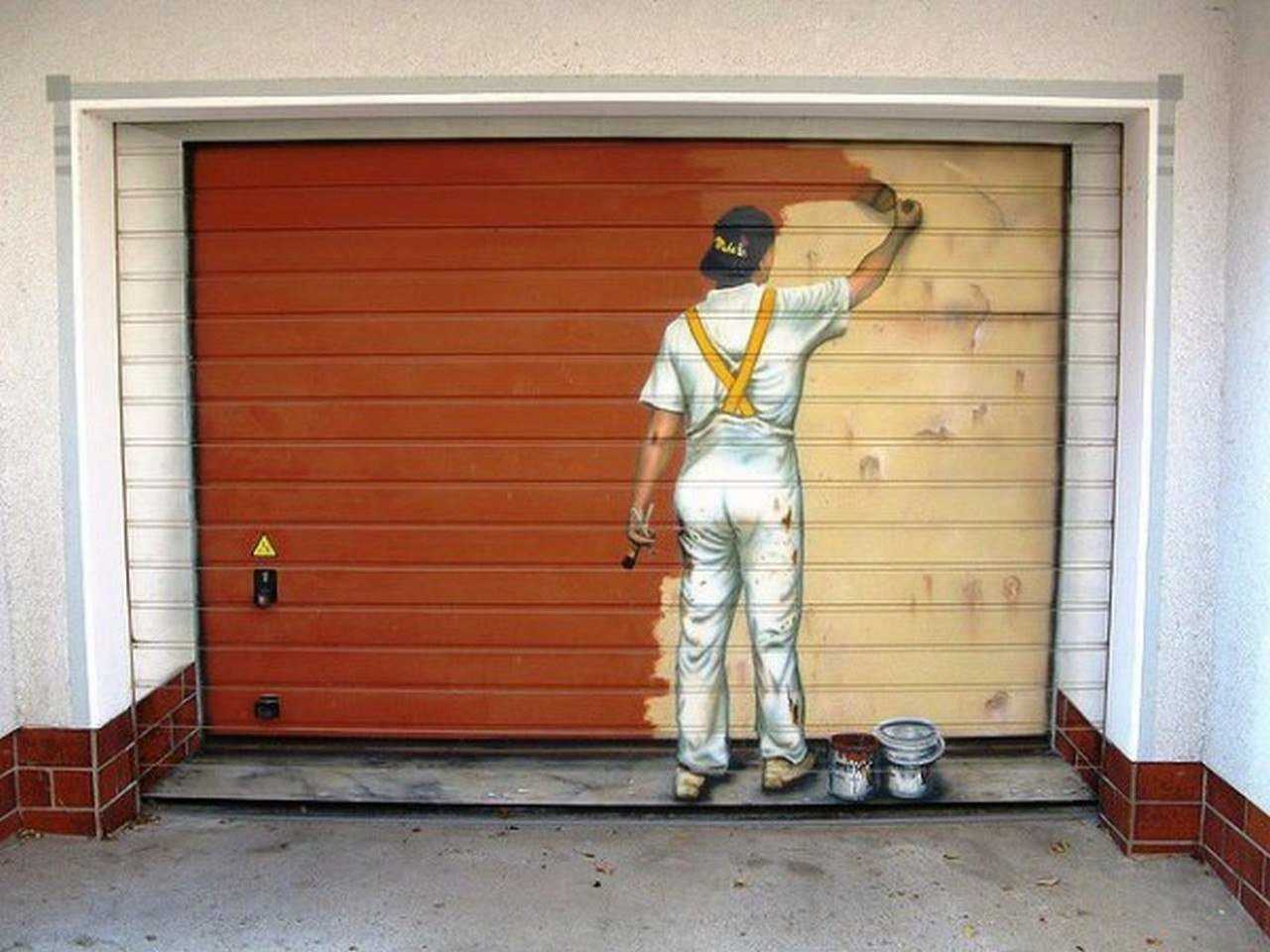 Как покрасить ворота гаража