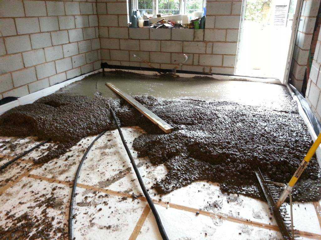 Стяжка пола в гараже: как сделать бетонную стяжку своими руками .