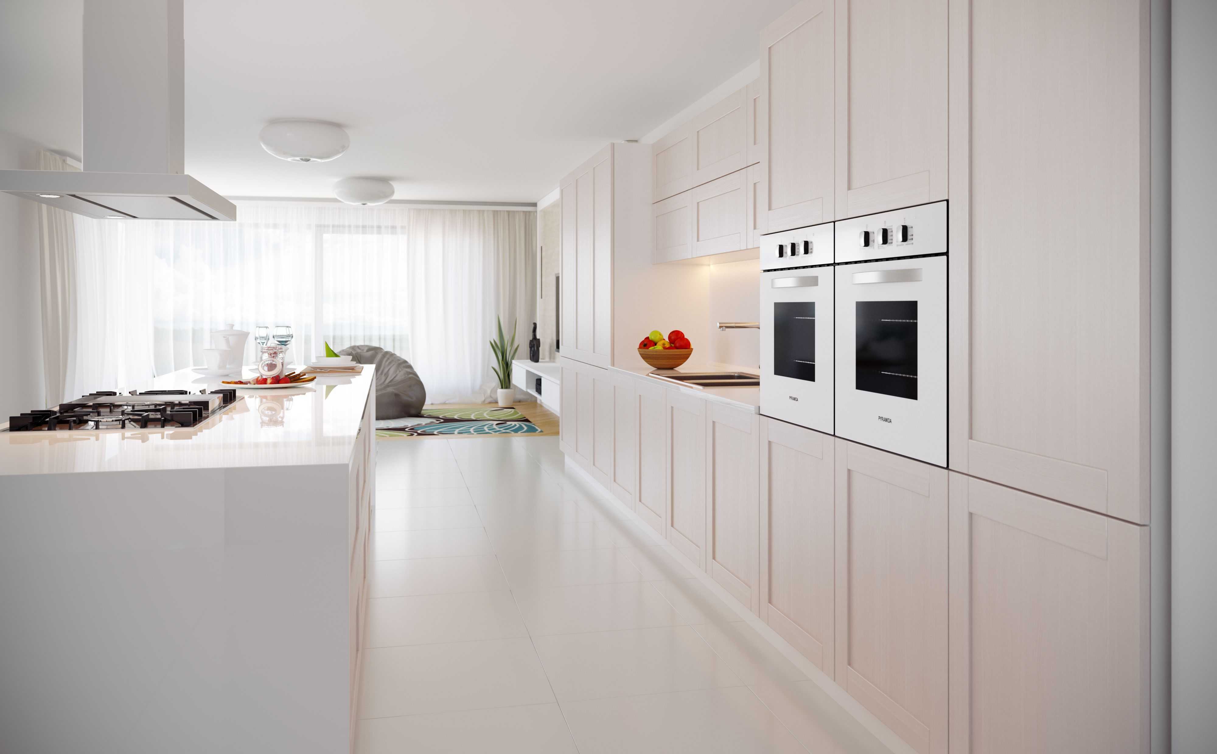 Белый кухонный гарнитур в интерьере: 70 современных фото и идей