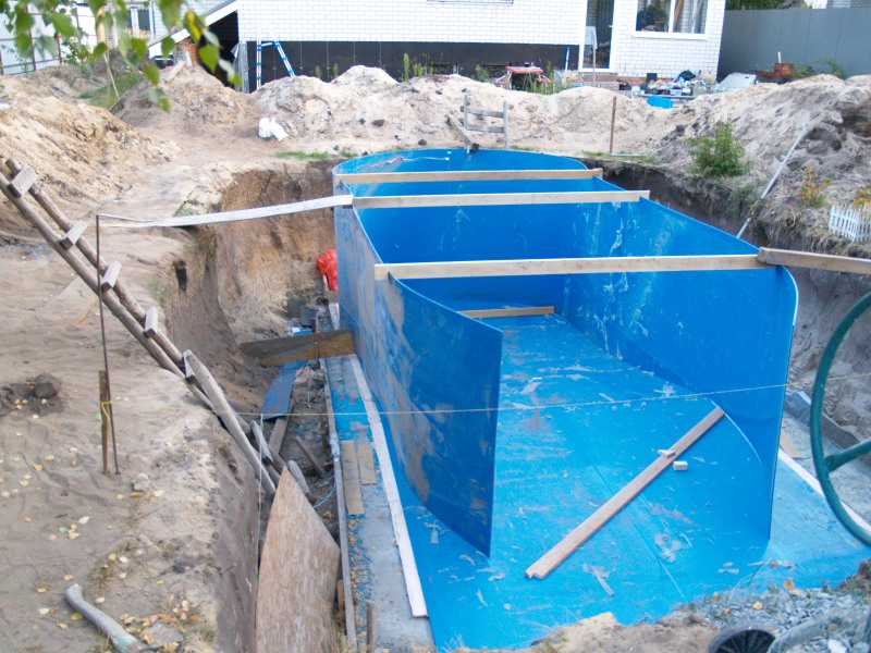 Бассейн своими руками из пленки на даче, фото / оборудование для строительства водоема