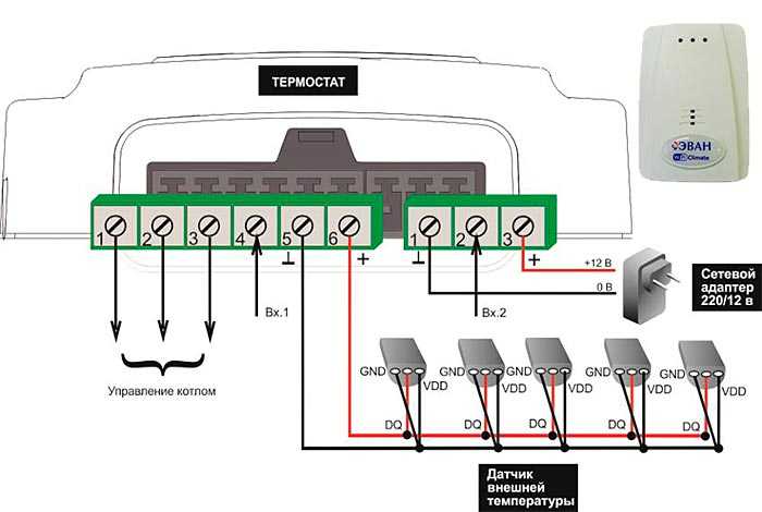 Схема подключения терморегулятора к электрокотлу отопления - всё об отоплении и кондиционировании